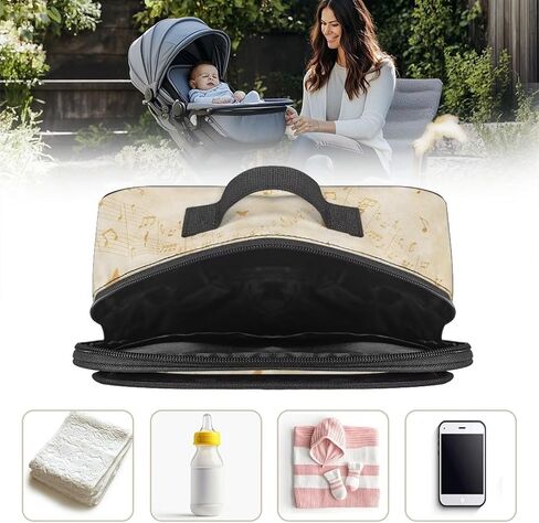 Baby Diaper Caddy Organizer Portable Small Diaper Tote Bag for Stroller Travel Bag Mommy Bag Top Handle in Kuwait