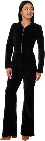 Free People Jayde Cord Flare Jumpsuit Cordovan MD (Women's 8-10) in Saudi Arabia