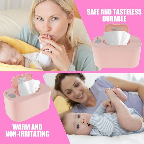 SHAFUFU Baby Wipe Warmer Thermostat Baby Wipe Heater Even Heating Wet Wipes Warmer Portable Baby Wipes Dispenser Warmer Prevent Dry USB Baby Wipe Warmer Reusable for Car Home Baby Nursery(Pink) in Saudi Arabia