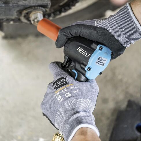 HAZET pneumatic impact wrench 9012M-1 I extra short 3.15 inches, Max. release torque: 885ft-lbs, square 0.49 inches (1/2 inch), operating pressure: 90 psi I compact design in Saudi Arabia