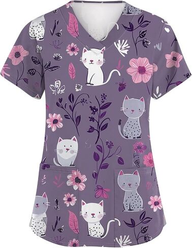 HXHYQKP SCRUB TOPS WOMENTY RECKY V NECK PLUS in Kuwait