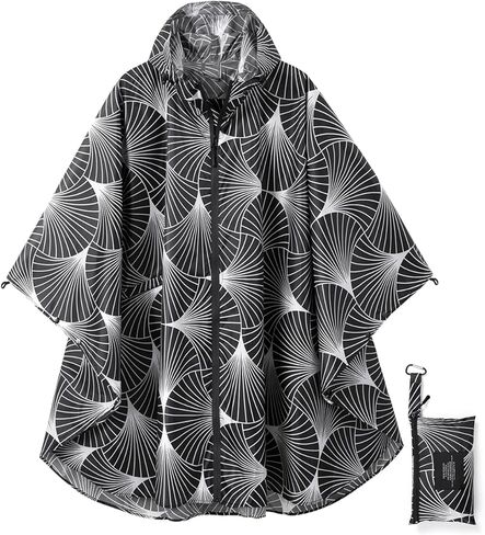 salamra Rain Poncho Jacket Coat Hooded Zipper Style for Women/Men/Adult with Pocket in Kuwait