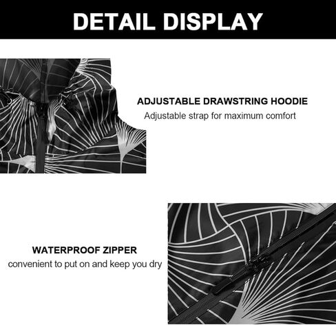 salamra Rain Poncho Jacket Coat Hooded Zipper Style for Women/Men/Adult with Pocket in Kuwait