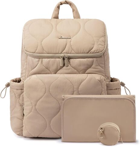 LOVEVOOK Diaper Bag Backpack,Lightweight Baby Diaper Bag for Moms Dads,Baby Bag for Boys Girls with Insulated Pockets, Changing Pad, Stroller Straps and Pacifier Case,Khaki in Saudi Arabia