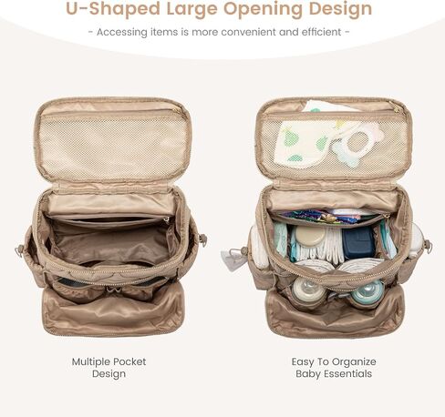 LOVEVOOK Diaper Bag Backpack,Lightweight Baby Diaper Bag for Moms Dads,Baby Bag for Boys Girls with Insulated Pockets, Changing Pad, Stroller Straps and Pacifier Case,Khaki in Saudi Arabia