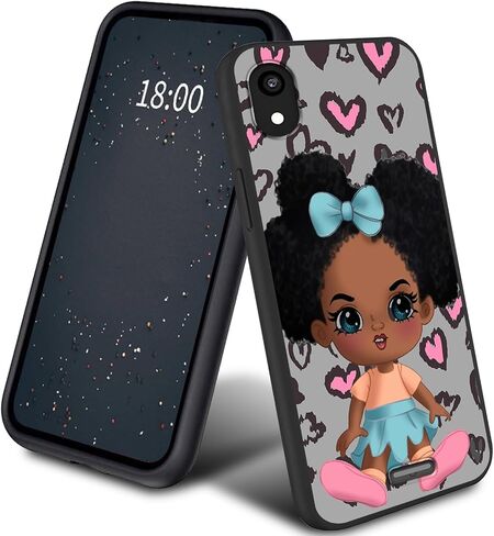 Baby Girl Black Slim Case for Moxee M2160, for Moxee M2160 Cute Silicone Phone Case for Men/Women, Full Covered Soft Gel Rubber Bumper Case for Moxee M2160 MH-T6000 in Saudi Arabia