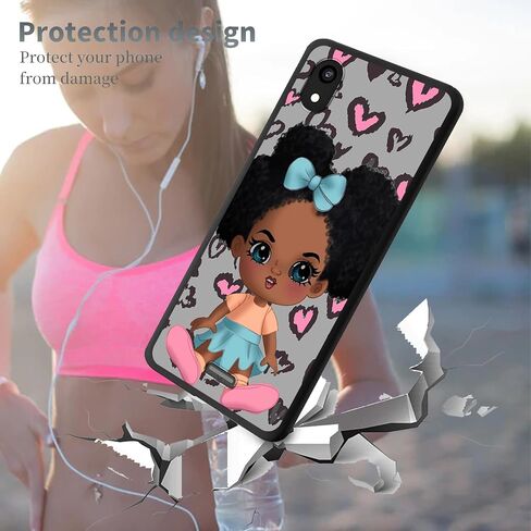 Baby Girl Black Slim Case for Moxee M2160, for Moxee M2160 Cute Silicone Phone Case for Men/Women, Full Covered Soft Gel Rubber Bumper Case for Moxee M2160 MH-T6000 in Saudi Arabia