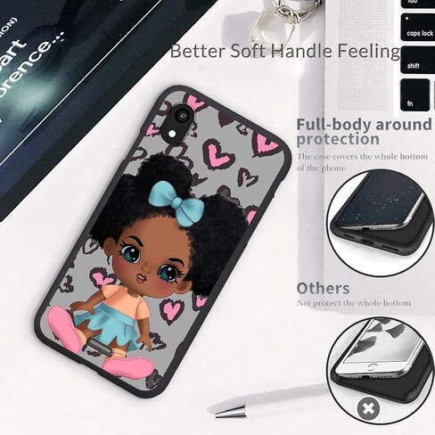 Baby Girl Black Slim Case for Moxee M2160, for Moxee M2160 Cute Silicone Phone Case for Men/Women, Full Covered Soft Gel Rubber Bumper Case for Moxee M2160 MH-T6000 in Saudi Arabia