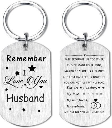 Resdink to My Husband Christmas Gifts from Wife, I Love You Gifts for Husband Men Him, Cufe Keychain for Husband, Meaningful Anniversary Birthday Gifts for Husband Valentines Present Ideas in Saudi Arabia