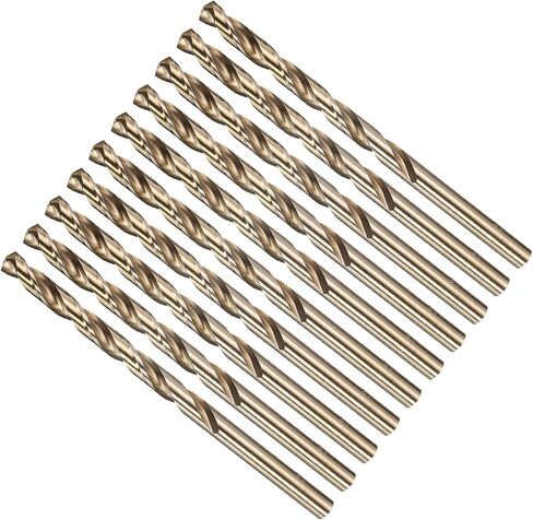 METALLIXITY Drill Bit (#8) 5Pcs, 4341 High-Speed Steel Straight Shank 135° Gold Finish for Copper Aluminum Wood Plastic Medium Hard Metal in Saudi Arabia