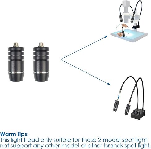 Microscope Light 6W 6500K Dual Gooseneck Spotlight مع مصدر إضاءة قابلاً للضبط 64 in Kuwait