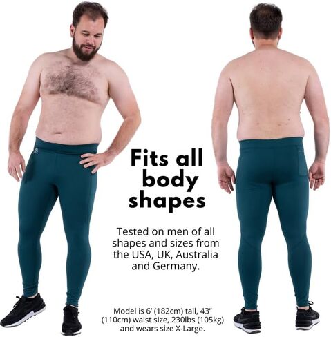بنطال ضيق رياضي للرجال من Kapow Meggings مع جيوب (Touchdown، X-Large) in Kuwait