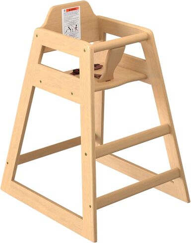 Black Wooden High Chair for Baby and Toddlers - Portable Travel - Restaurant Wood Highchair to Table, Folding Seat Booster Girl and Boy with Safety Straps and Steps - Industrial Ready-to-Assemble in Kuwait