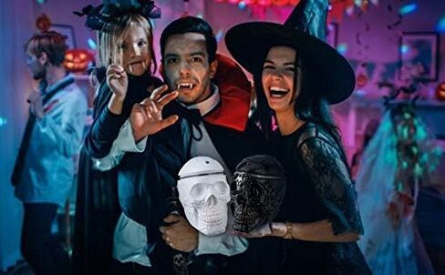 حقائب يد على شكل جمجمة من كيسي للنساء، حقيبة كتف، حقيبة كروس على الطراز القوطي، هدية لحفلات الأعياد (أسود) in Kuwait