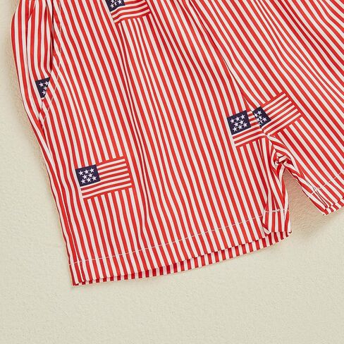 4th Of July Toddler Baby Boy Outfit American Flag T Shirt Top Shorts 2Pcs Set Kids Boys Summer Patriotic Clothes in Saudi Arabia