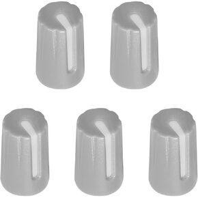 MECCANIXITY Potentiometer Control Knob ABS Guitar Knob for 6mm D Type Shaft Electric Guitar Power Amplifiers Stereos,Bass Volume Tone 270 Degrees Rotary Knob Black White 5PCS