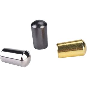 Guitar Switch Tip, 3 Way Copper Toggle Switch Knob Tip Cap LP EPI Electric Guitar Instrument Part Accessory(Silver+Black+Gold 3.5mm)