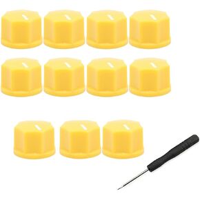 ROZILO 11Pcs Mini MXR Style Brass Insert Skirted AMP KnobsEffect Pedal Knobs Black