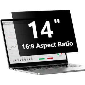 14 Inch Computer Privacy Screen Protector, Anti Glare Protector Blue Light Filter Shield Compatible with Desk monitor, Laptops, screen, Removable Security Laptop Screen Shield Filter for 16:9 Aspect