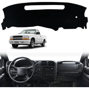 Dashboard Dash Board Cover Mat Pad Carpet Non-Slip Custom Compatible with Chevy S10 Blazer GMC Sonoma 1998-2004,Jimmy 1998-2001 Protector Sunshield (Black Trim)