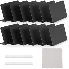 20Pcs 4"x3" Mini Chalkboard Signs for Food, Reusable PVC Food Labels, Reserved Table Signs for Party Buffet, Birthdays, Bakery, Weddings Table Numbers, Buffet Display, Place Cards, Name Tag