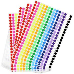 2800 Pcs Color Circle Dot Stickers 14 Color Round Coding Labels Assorted Solid Colors Removable Small Circle Stickers for Office School Student Classroom Behavior Chart DIY (1/2 Inch)