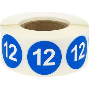 Red Number 1 Stickers 0.75 Inch 500 Labels On A Roll