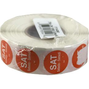 DayMark Safety Systems-I132153 Day of The Week 3/4" Circle Permanent Labels, MON-Sun, Label Dispenser Included (7,000 Labels) in Kuwait
