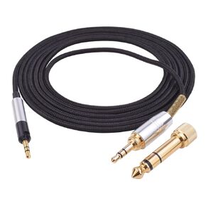 Replacement Extension Audio Cable 3.5mm Male and 6.35mm Adapter to 2.5mm Male Cord Compatible with Sennheiser HD598 HD558 HD518 HD598Cs HD599 HD569 HD579 Headphones-6.6ft