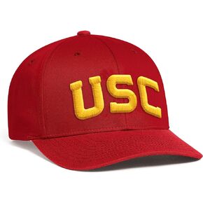 Pacific Headwear Standard USC Trojans Cotton-Poly Hook-and-Loop Adjustable Cap, Multi