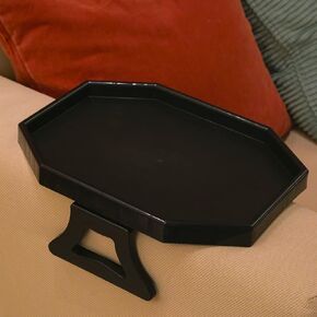 Sofa Couch Arm Rest Tray,Sofa Tables Tray Sofa Chair Armrest Tray Organizer Serving Table Remote Control Holder (Black)