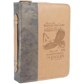 Divinity Boutique Bible Cover XXL - Brown Wings of Eagles - Isaiah 40:31