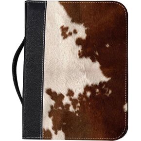 Bible Cover for Women, PU Leather Bible Carrying Cases Holder, Zipper and Pockets for Standard Size Bible, Bible Carrying case with Christian Study Bible Book Gifts, Bald Eagle USA Flag
