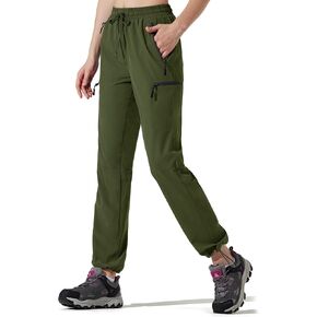 M MAROAUT Women's Hiking Cargo Pants, Lightweight Quick-Dry Outdoor Travel Pants with Zipper Pockets