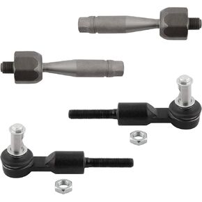 BOXI 4pcs Front Inner + Outer Tie Rod Ends for Audi A4 Quattro 1996-2008 A6 Quattro 1998-2010 A8 Quattro 1997-2003 RS4 2007 2008 RS6 2003 2004 S4 S6 S8 / for Volkswagon Passat 1998-2005 | EV440 ES3646
