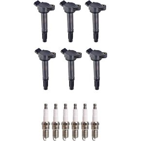 ENA Pack 6 UF487 Ignition Coil Spark Plug 3.5 V6 Compatible with Lexus Toyota Avalon Highlander Camry Highlander RAV4 Sienna Venza RX450h ES350 IS350 2007 2008 2009 2010 2011 2012 2013 2014 2015