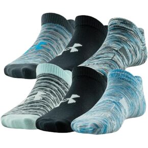 Under Armour Girls' 6PK UA Essential No Show Socks 4.5-7