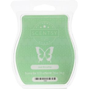 Scentsy, Just Breathe, Wickless Candle Tart Warmer Wax 3.2 Oz Bar, 3-Pack (3)
