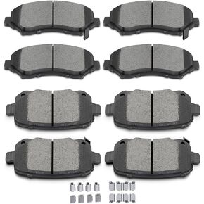 Ceramic Brake Pads Kits,SCITOO 8pcs Brakes Pads Set fit for 08-12 for Chrysler Town & Country,08-12 for Dodge Grand Caravan,09-13 for Dodge Journey,12 for Ram C/V,09-12 for Volkswagen for Routan