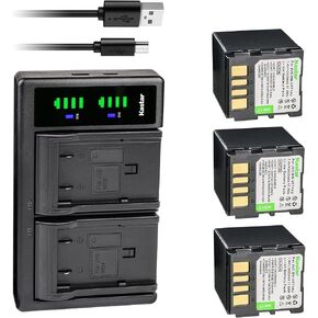 Kastar 2-Pack Battery + LTD2 USB Charger Replacement for JVC BN-VF707 BN-VF707U BN-VF707UE BN-VF707US JVC BN-VF714 BN-VF714U BN-VF714UE BN-VF714US JVC BN-VF733 BN-VF733U BN-VF733UE BN-VF733US Battery in Saudi Arabia