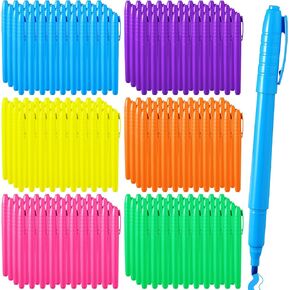 300 Bulk Pack Highlighter Markers Chisel Tip Highlighter Pens Bright Colors Quick Drying Markers for Adults Kids Highlighting in the Home School Office (Yellow, Pink, Green)