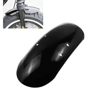 Gloss Black Motorcycle Metal Iron Short 13 5/8" Front Fender Mudguard for Har*ley David-son Forty-Eight XL1200X 2010-2017 (Pack of 1)