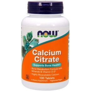 سترات الكالسيوم، 100 قرص من Now Foods in Kuwait