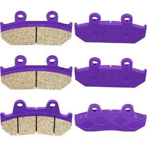 ECCPP Brake Pads Fit for Honda GL 1500 Goldwing 1500 SE L 1988-2000, Front and Rear Carbon Fiber Brake Pads