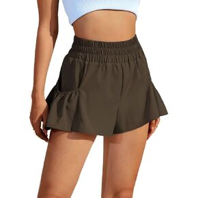 Vertvie Women High Waisted Flowy Shorts Athletic Running Shorts with Pockets Quick Dry Gym Workout Summer Shorts
