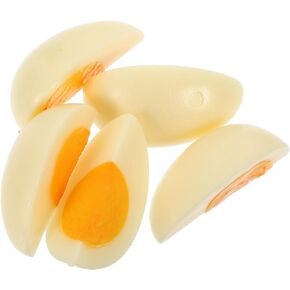LUOZZY 5pcs Artificial Egg Model Realistic Chicken Eggs Decoration Cartoon Eggs Fake Food Kitchen Props for Display
