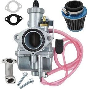 VM22 26mm Carburetor Carb Replacement for 125cc 140cc Pit Dirt Bike Lifan YX XR50 CRF70 KLX BBR Apollo Thumpstar Braaap Atomic DHZ SSR with Air Filter Intake