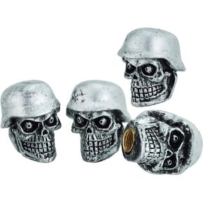 Lunsom Skull Style Tire Valve Cap Cool Stem Caps Car Air Stems Cover Accessory Fit Most Vehicle, Cars, Bike, Trucks, Motorcycle (4PCS, Bronze)