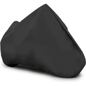 غطاء دراجة نارية ناعم قابل للتمدد من Budge للاستخدام الداخلي، أسود، مقاوم للخدش، مناسب عالمي، يناسب حتى 96 بوصة (MC095003003)، كبير