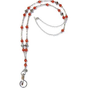 Hidden Hollow Beads Women’s SUPER SLIM Beaded Lanyards for ID Badges Cards Teacher Cruise Keys Keychain Cell Phone 34"